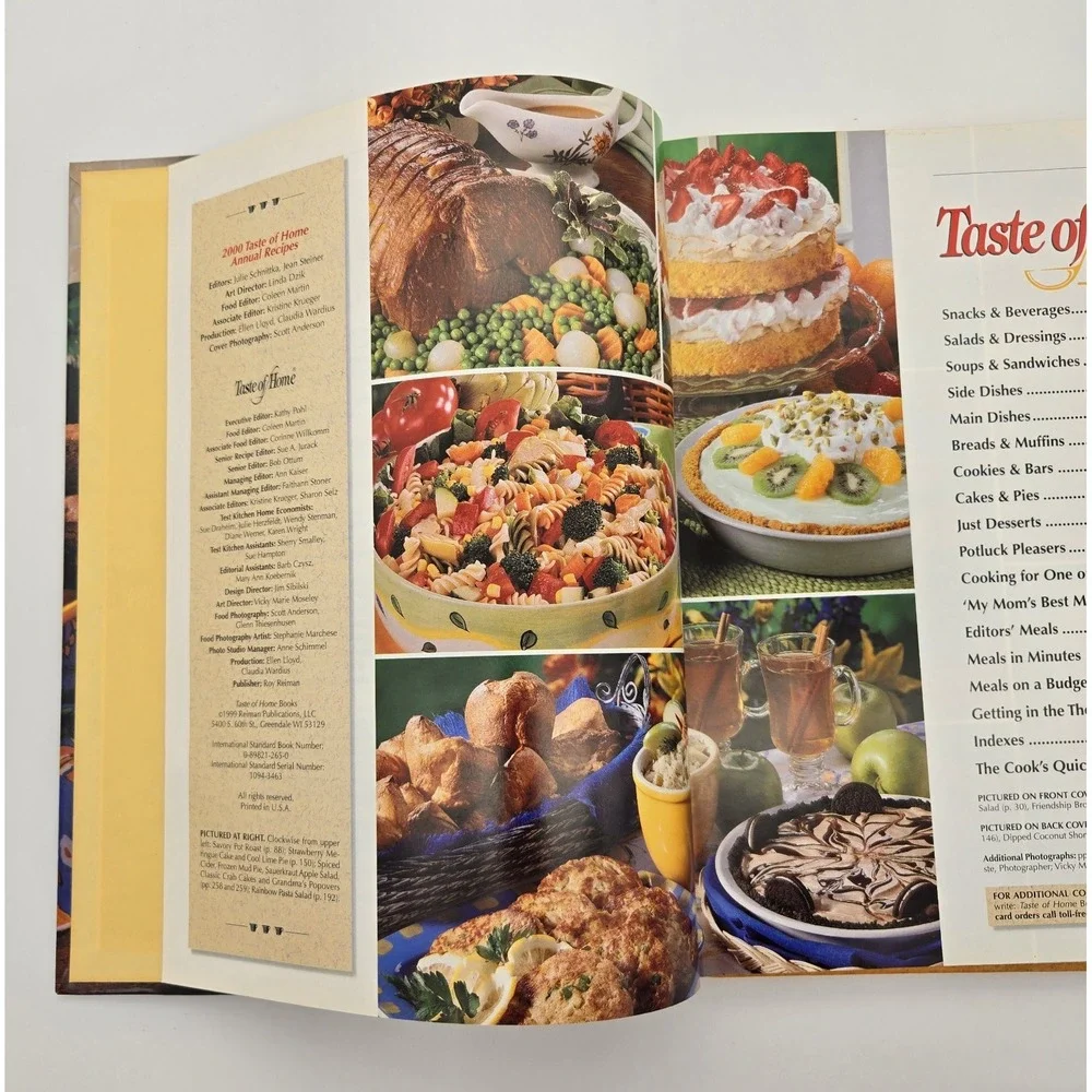 2000 Taste‎ of Home Annual Recipes Hardcover Book Used Cookbook